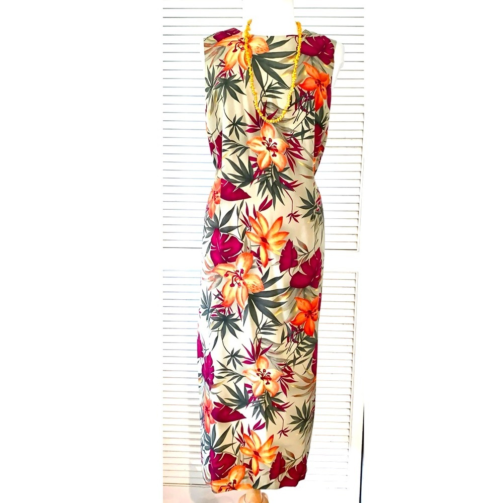Vintage R&K NWOT Tropical Maxi Sleeveless Dress Women’s 18W
